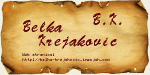 Belka Krejaković vizit kartica